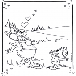 Disegni da colorare Temi - Daisy Duck 'Saint-Valentin'