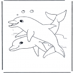 Disegni da colorare Animali - Delfini 1