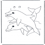 Disegni da colorare Animali - Delfini 1