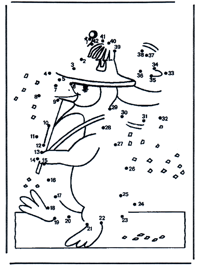 Disegna seguendo i numeri ' pinguino - Disegna seguendo i numeri