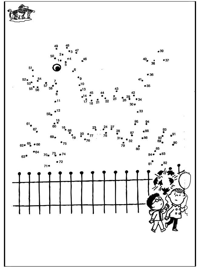 Disegna seguendo i numeri - Giardino zoologico - Disegna seguendo i numeri