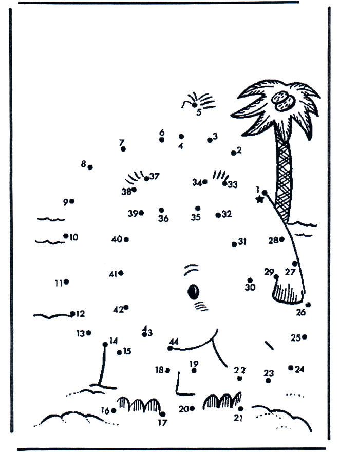 Disegna seguendo i numeri isola 2 - Disegna seguendo i numeri