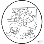 Disegni da bucherellare - Disegno da bucherellare ' babbo natale