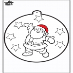 Disegni da colorare Natale - Disegno da bucherellare ' Babbo Natale