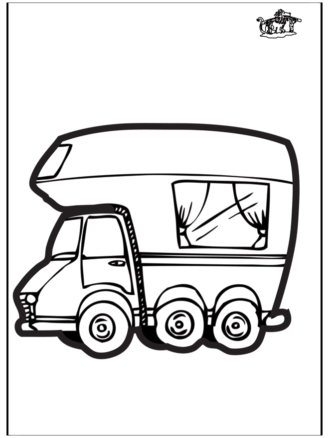 Disegno da bucherellare ' camper - Altri Disegni da bucherellare