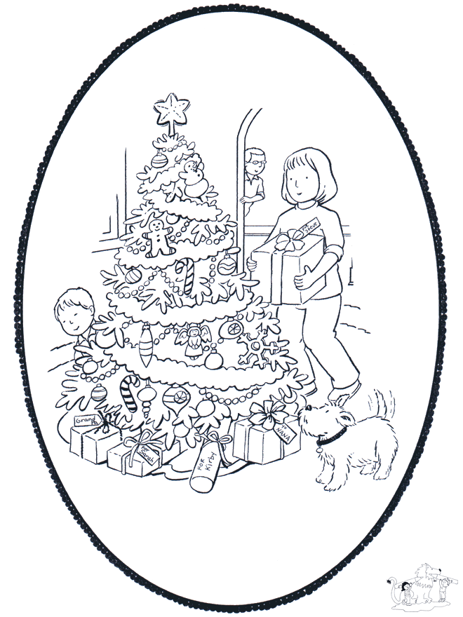 Disegno da bucherellare ' Natale 11 - Disegni da bucherellare Natale