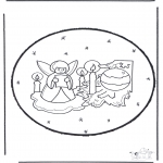 Disegni da colorare Natale - Disegno da bucherellare ' Natale 23