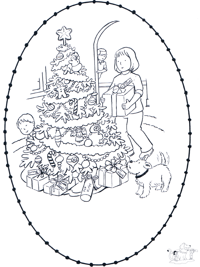 Disegno da bucherellare ' Natale  7 - Disegni da bucherellare Natale