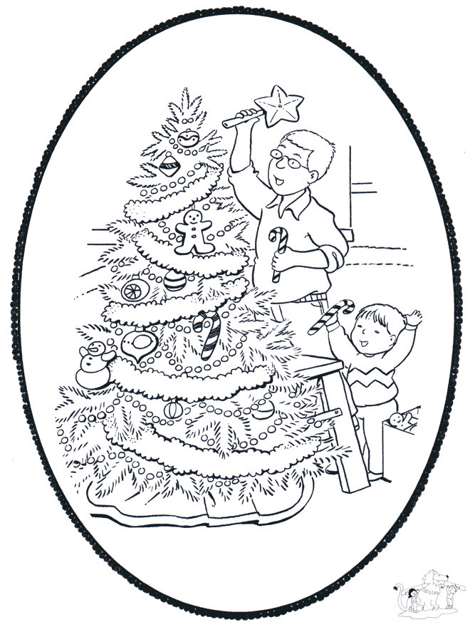 Disegno da bucherellare ' Natale  9 - Disegni da bucherellare Natale