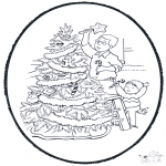 Disegni da colorare Natale - Disegno da bucherellare ' Natale  9