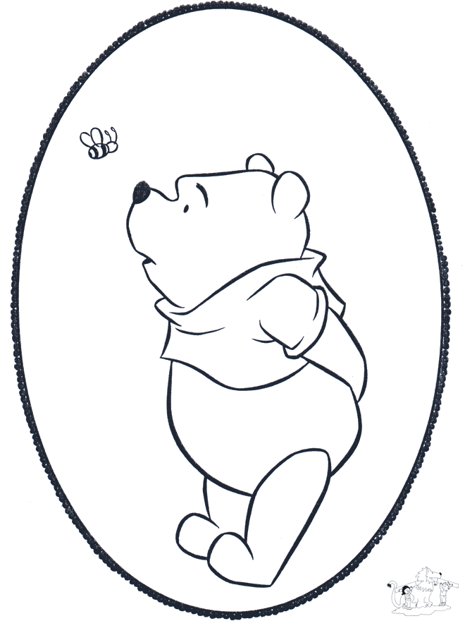 Disegno da bucherellare ' Pooh 3 - Personaggi di fumetto