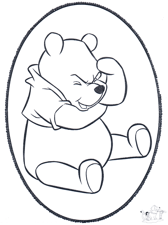 Disegno da bucherellare ' Winnie the Pooh 1 - Personaggi di fumetto