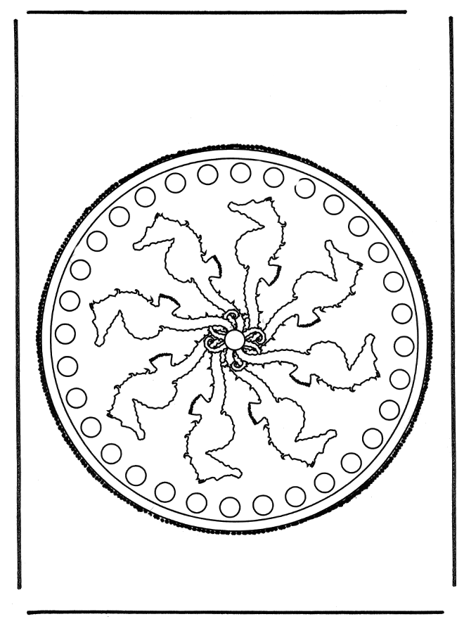 Disegno da bucherellare 1 - Mandala