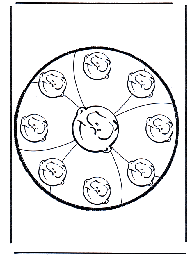 Disegno da bucherellare 10 - Mandala