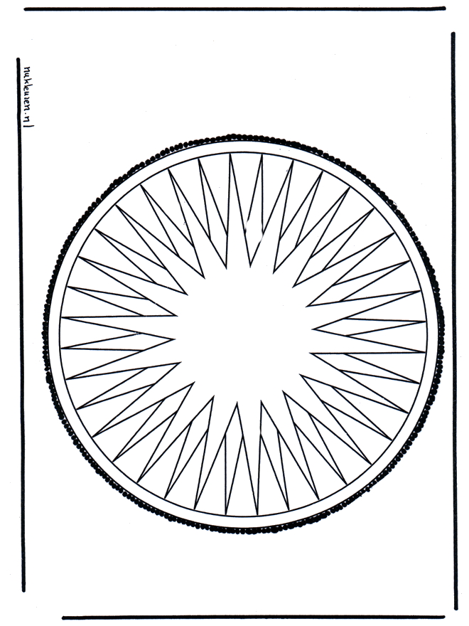 Disegno da bucherellare 11 - Mandala