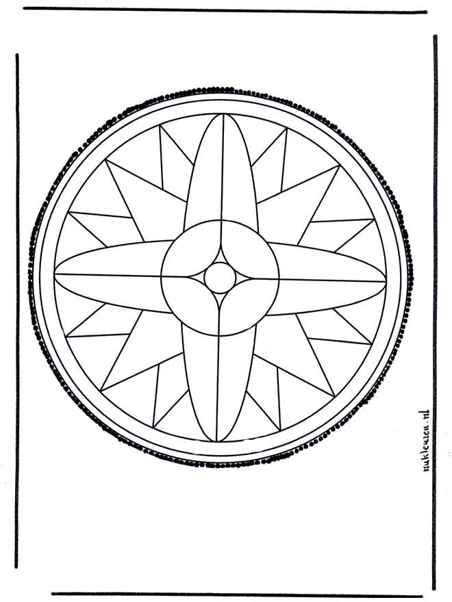 Disegno da bucherellare 12 - Mandala