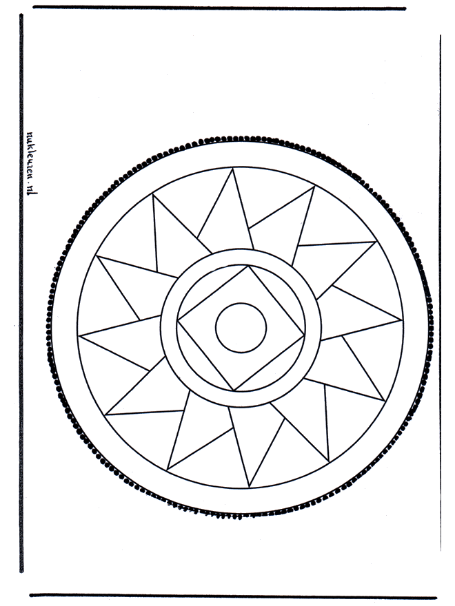 Disegno da bucherellare 13 - Mandala
