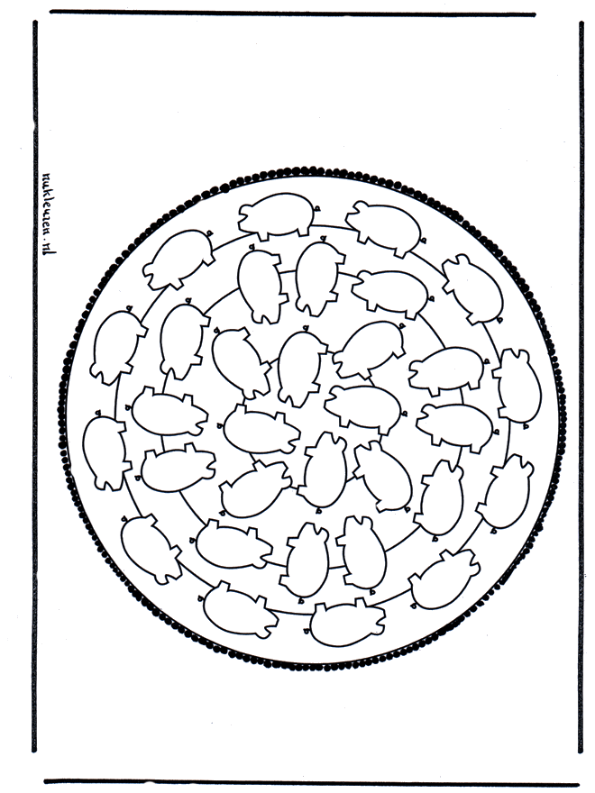 Disegno da bucherellare 14 - Mandala