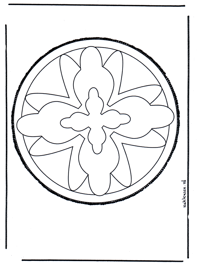 Disegno da bucherellare 15 - Mandala