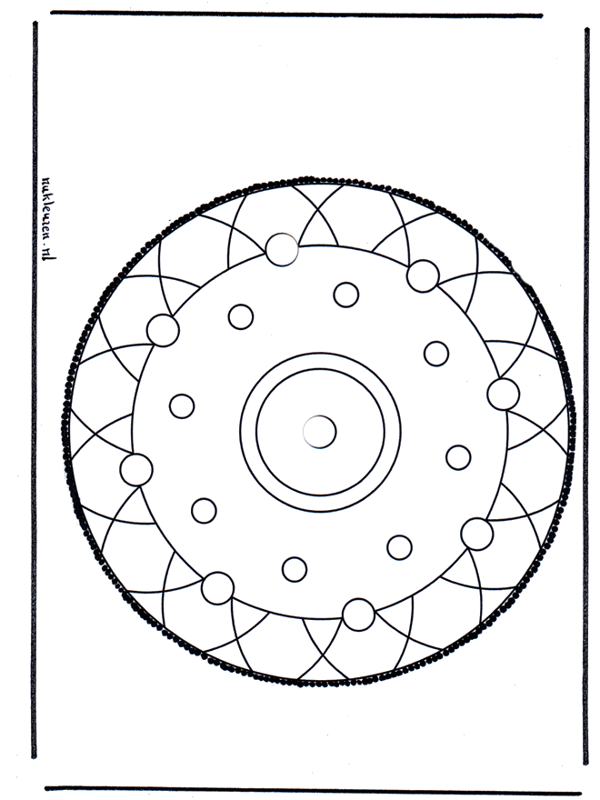 Disegno da bucherellare 25 - Mandala