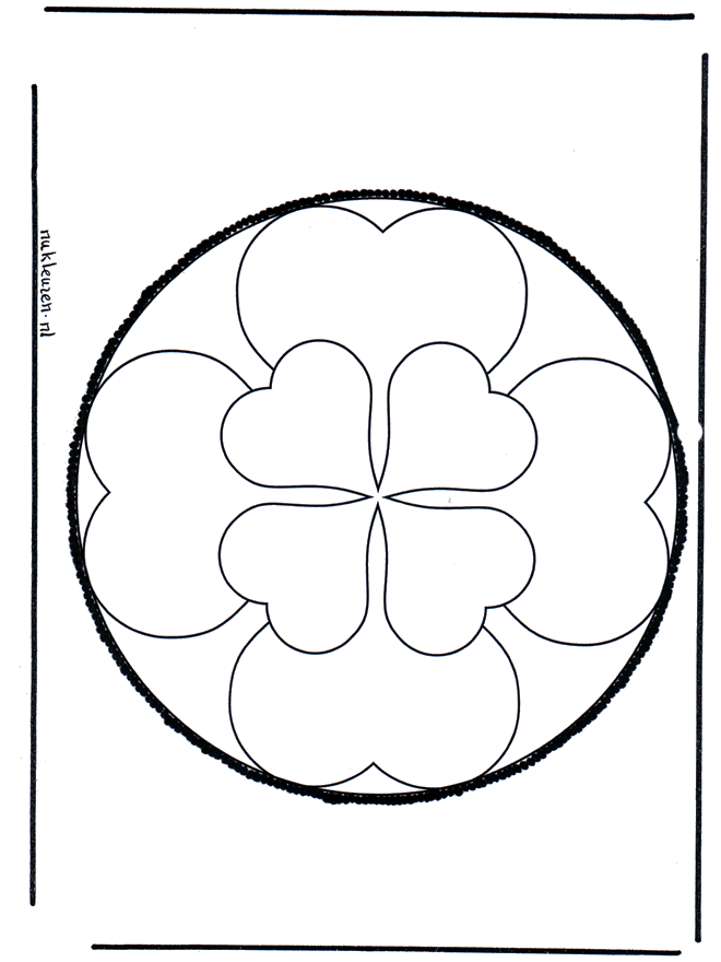 Disegno da bucherellare 34 - Mandala