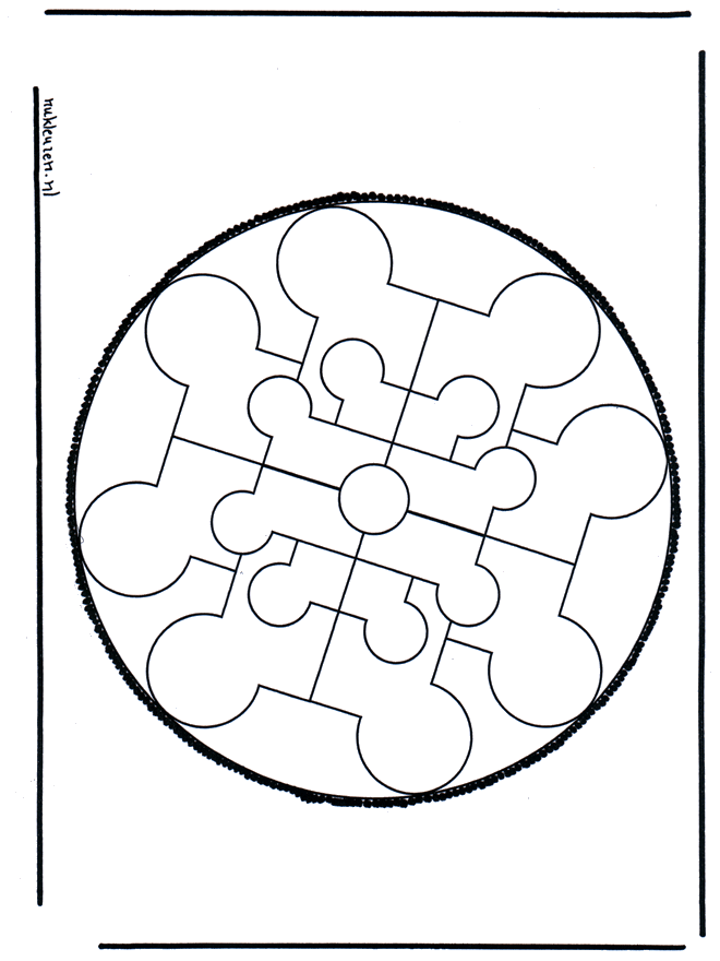 Disegno da bucherellare 36 - Mandala