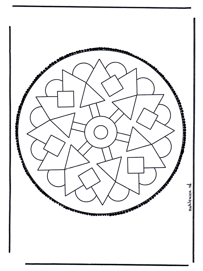 Disegno da bucherellare 37 - Mandala