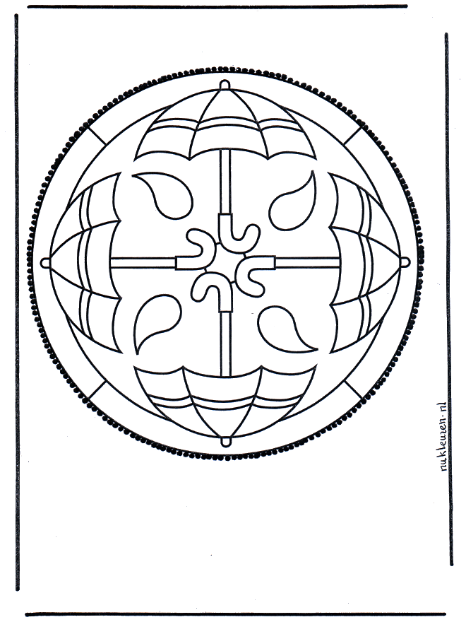 Disegno da bucherellare 44 - Mandala