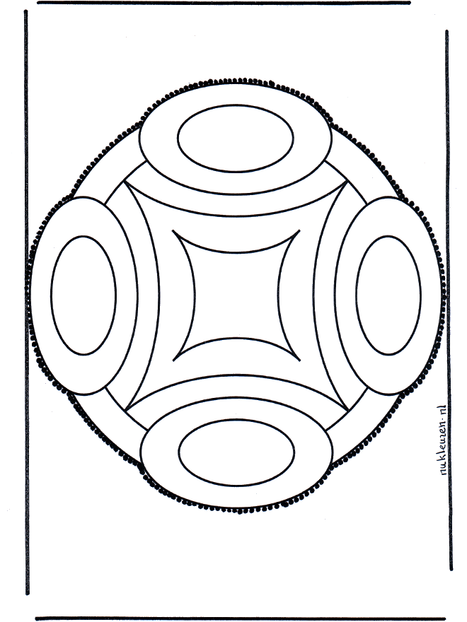 Disegno da bucherellare 45 - Mandala