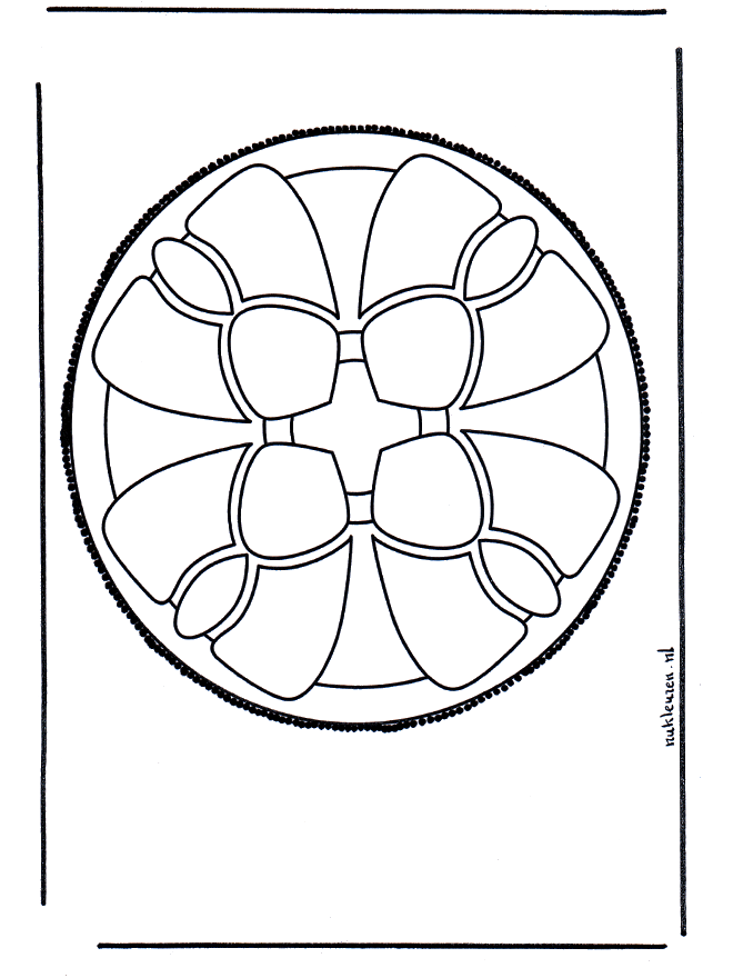 Disegno da bucherellare 49 - Mandala
