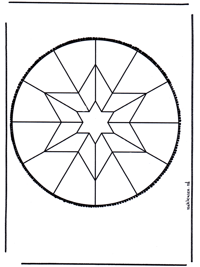 Disegno da bucherellare 5 - Mandala