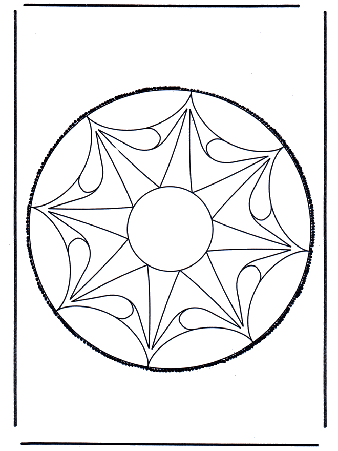 Disegno da bucherellare 53 - Mandala