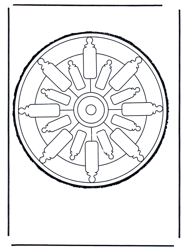 Disegno da bucherellare 55 - Mandala