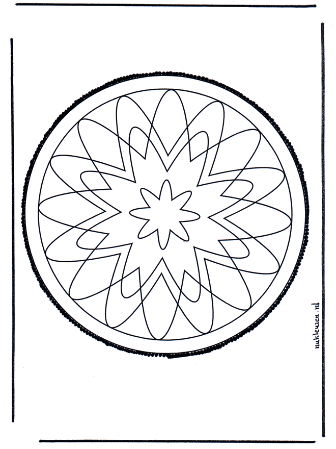 Disegno da bucherellare 58 - Mandala