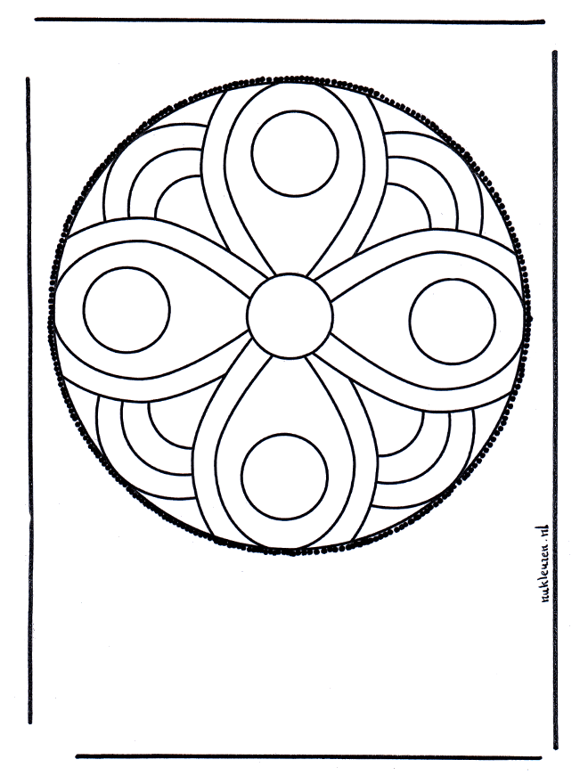 Disegno da bucherellare 7 - Mandala