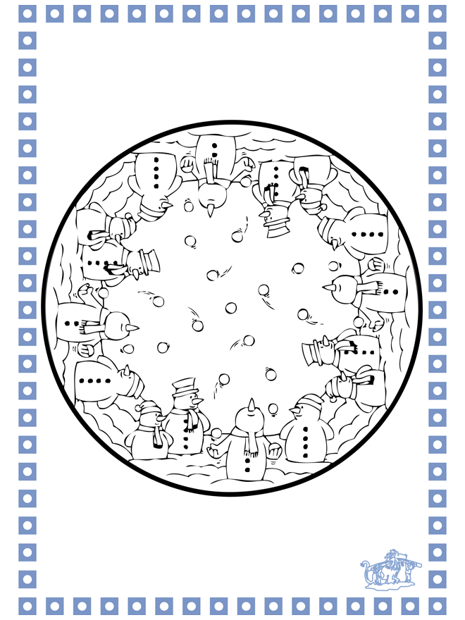 Disegno da bucherellare 73 - Mandala