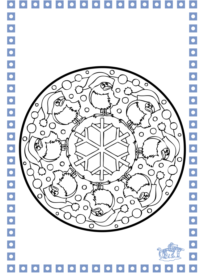 Disegno da bucherellare 75 - Mandala