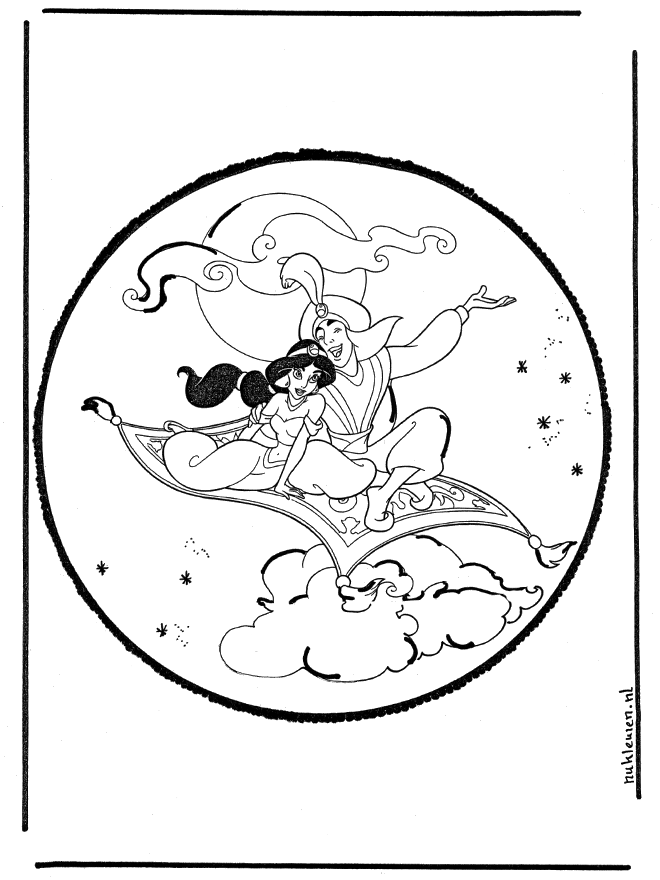 Disegno da bucherellare - Aladdin 3 - Personaggi di fumetto