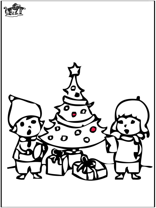 Disegno da bucherellare - Albero di Natale 4 - Disegni da bucherellare Natale