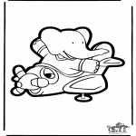 Disegni da bucherellare - Disegno da bucherellare Babar 2