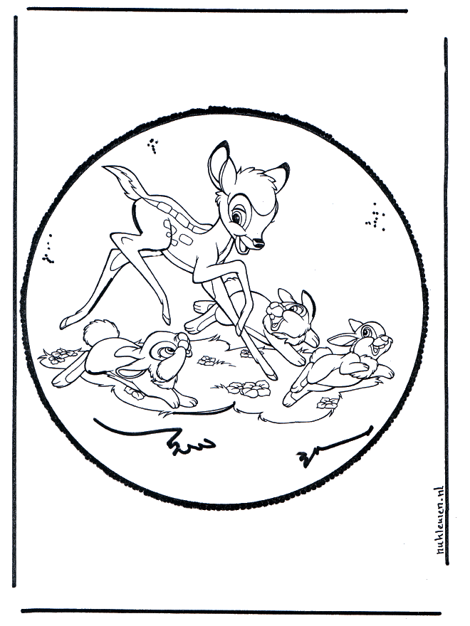 Disegno da bucherellare - Bambi 1 - Personaggi di fumetto