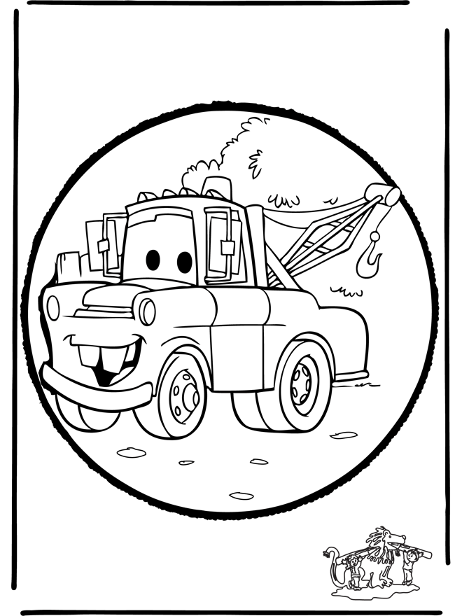 Disegno da bucherellare Cars - Personaggi di fumetto