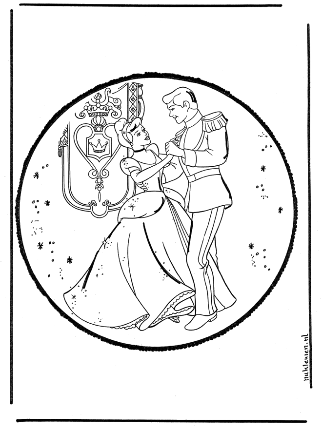 Disegno da bucherellare - Cenerentola 3 - Personaggi di fumetto