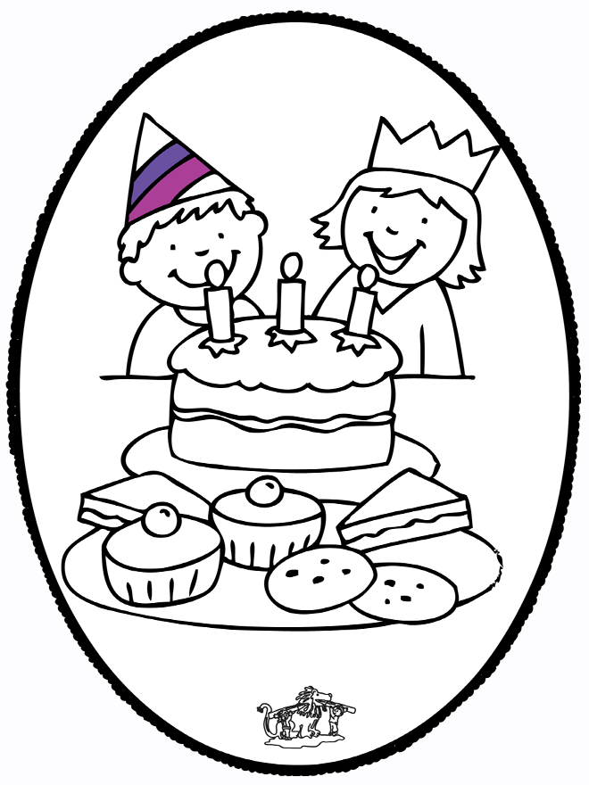 Disegno da bucherellare - Compleanno - Altri Disegni da bucherellare