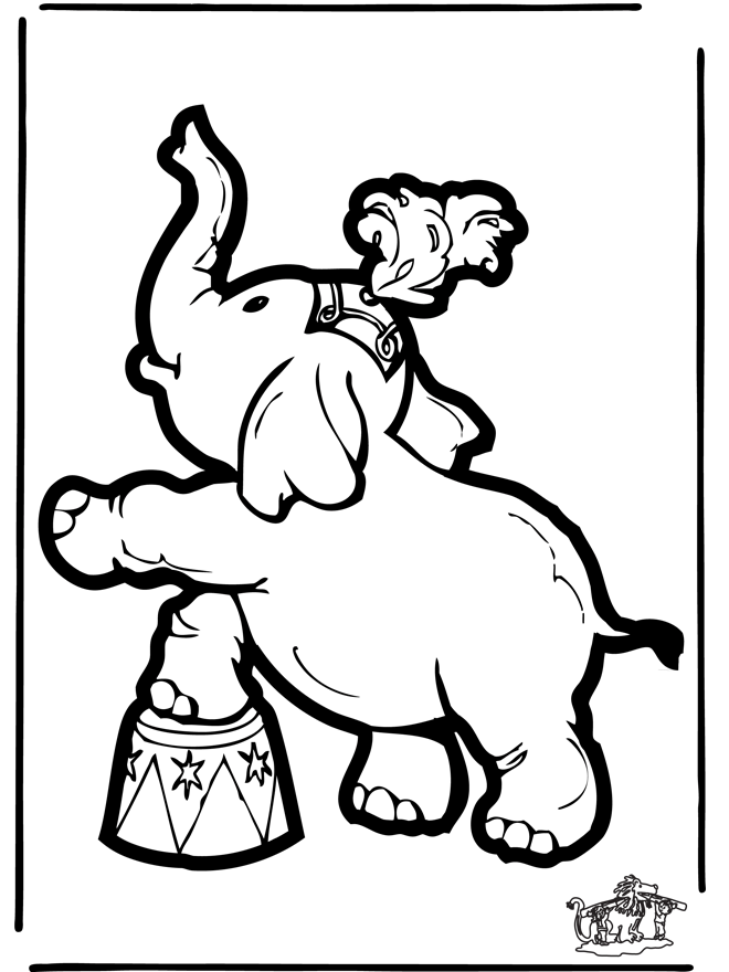 Disegno da bucherellare - Elefante 1 - Animali