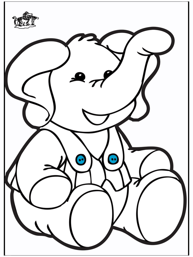 Disegno da bucherellare - Elefante 2 - Animali