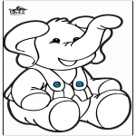 Disegni da bucherellare - Disegno da bucherellare - Elefante 2