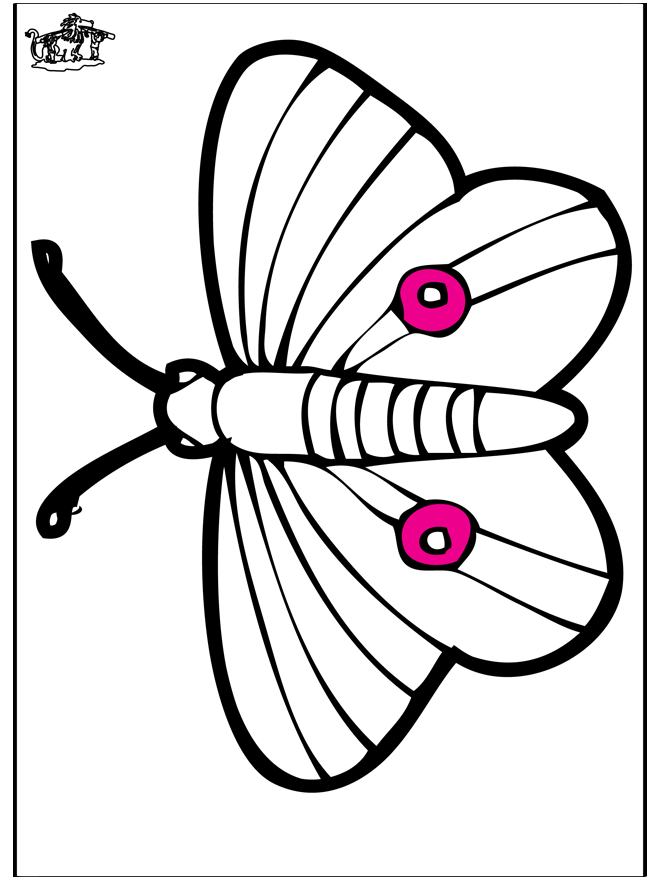 Disegno da bucherellare - farfalla - Insetti