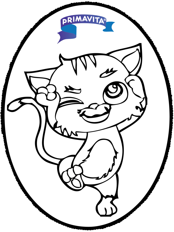 Disegno da bucherellare - gatto - Animali