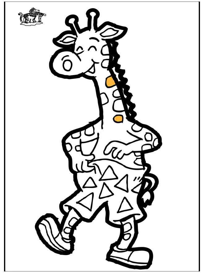 Disegno da bucherellare - giraffa - Animali
